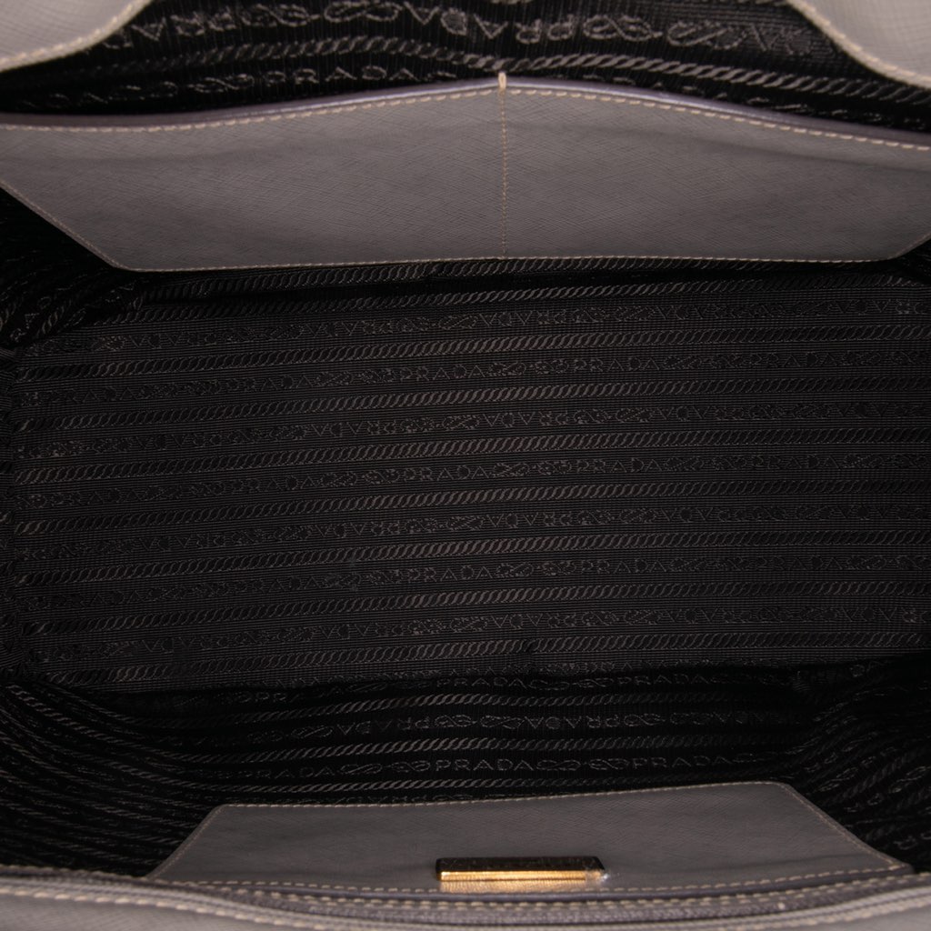 Prada Medium Bicolor Saffiano Lux Galleria Double Zip Satchel - 4