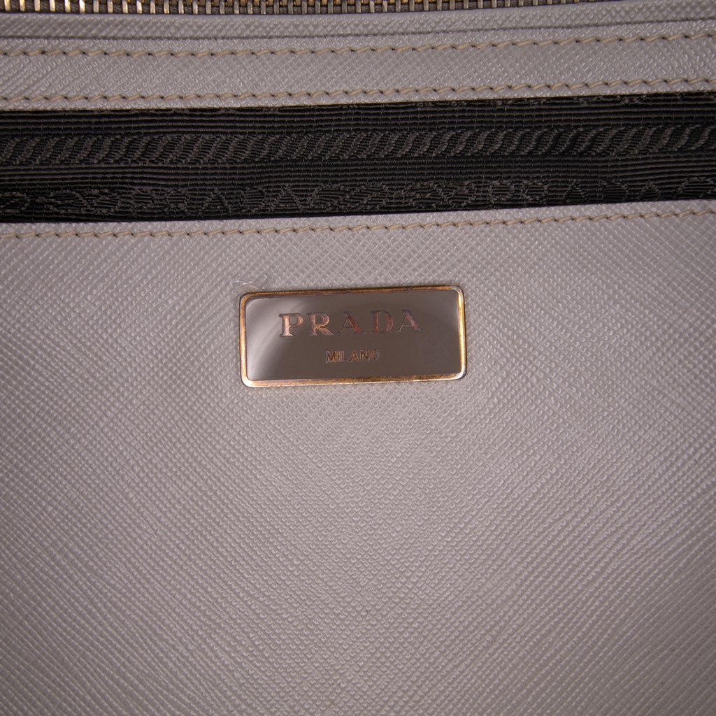 Prada Medium Bicolor Saffiano Lux Galleria Double Zip Satchel - 5