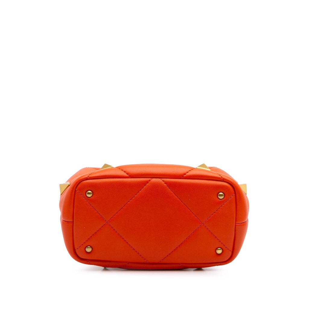 Valentino Small Nappa Roman Stud The Handle Bag - Image 6