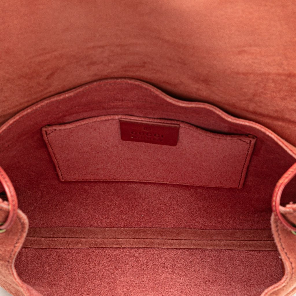 Gucci Suede Heart Shoulder Bag - 4