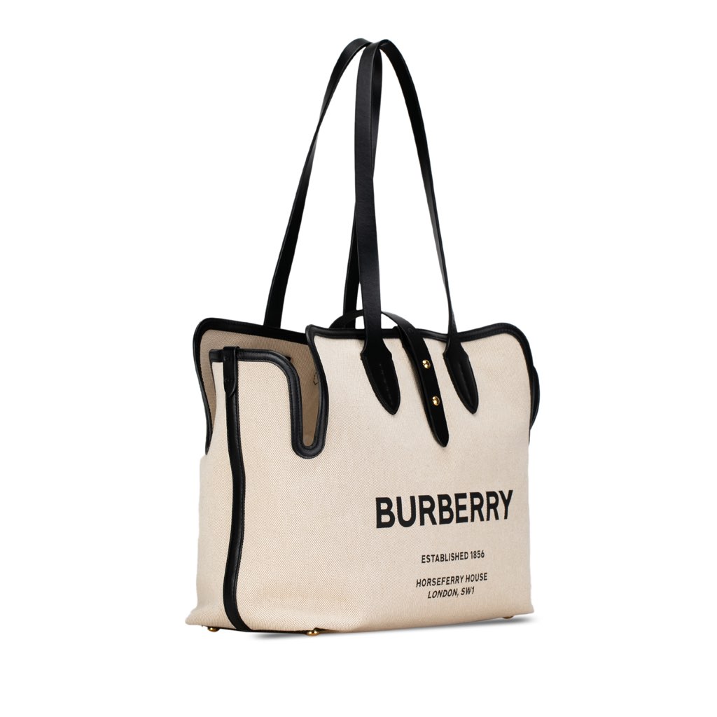 Burberry Canvas Logo Soft Belt Tote - 2
