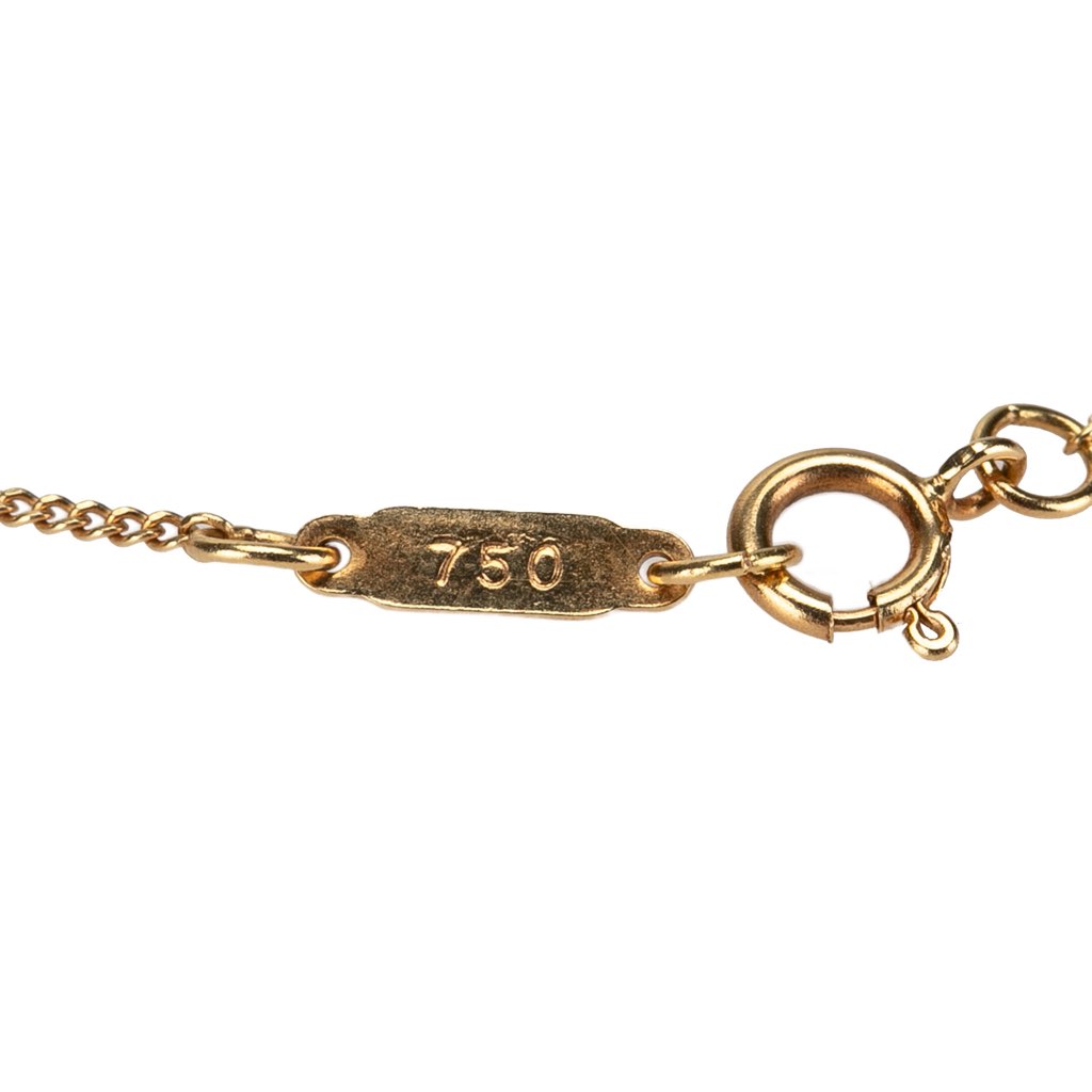 Tiffany & Co 18K Yellow Gold Rock Crystal Cross My Heart Necklace - 3