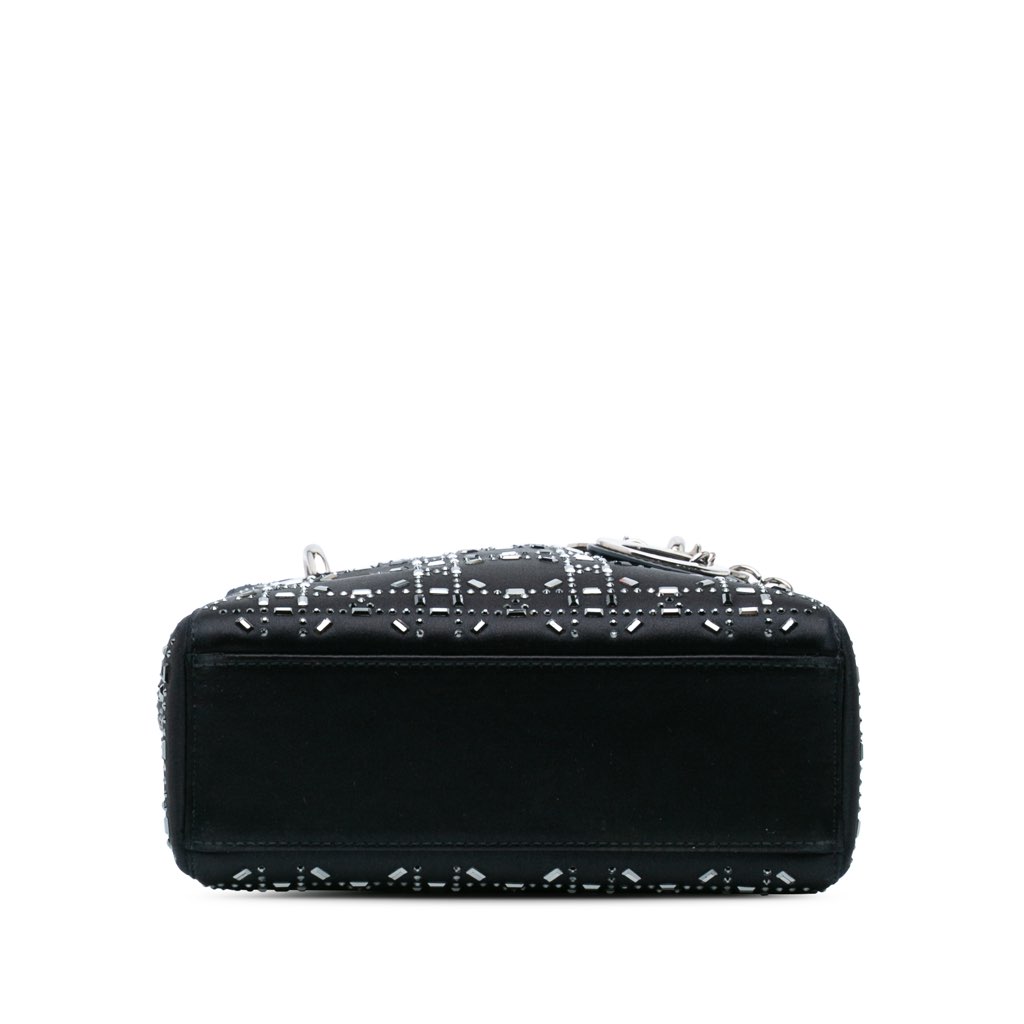 Dior Mini Satin Cannage Strass Crystal Embellished Lady Dior - Image 6