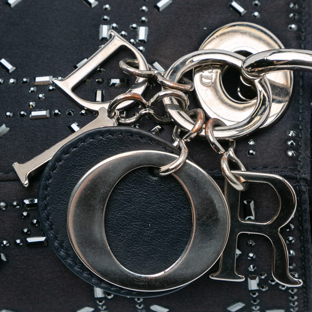 Dior Mini Satin Cannage Strass Crystal Embellished Lady Dior - Detail 1