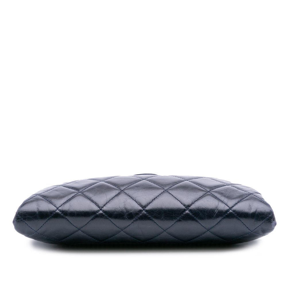 Chanel Quilted Glazed Calfskin Coco Pleats Clutch With Chain - Image 6