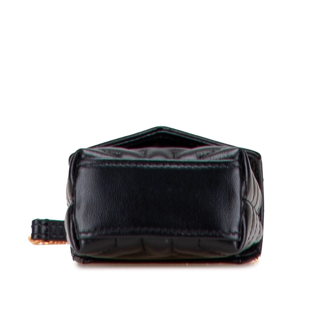 Saint Laurent Micro Matelasse Leather Loulou AirPods Case with Chain - 3