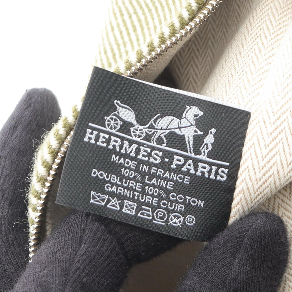 Hermès Large Wool Bride A Brac H Natte Case - 4