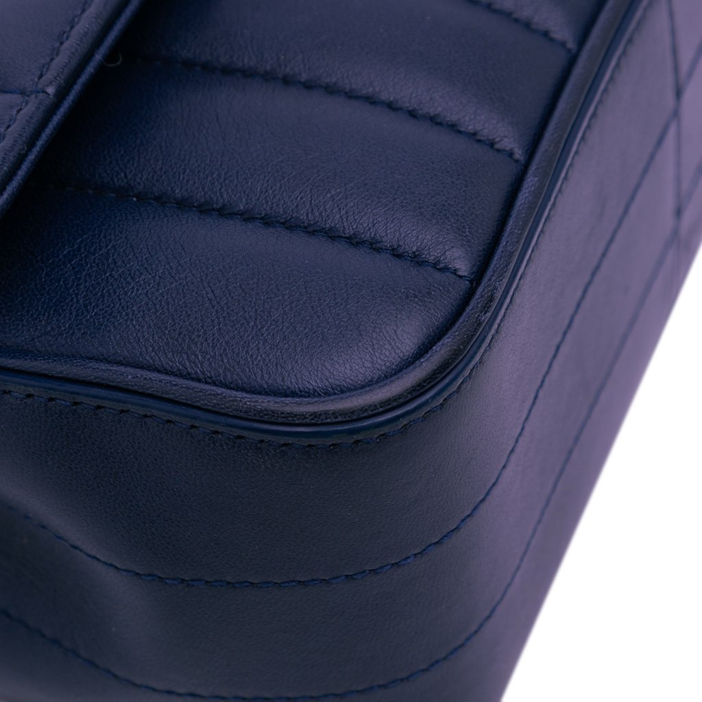 Saint Laurent Medium Lambskin Monogram Vicky Chain Bag - Image 11