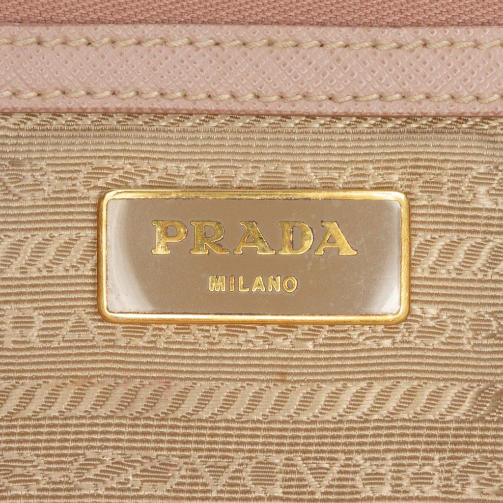 Prada Large Saffiano Lux Galleria Double Zip Satchel - Side view