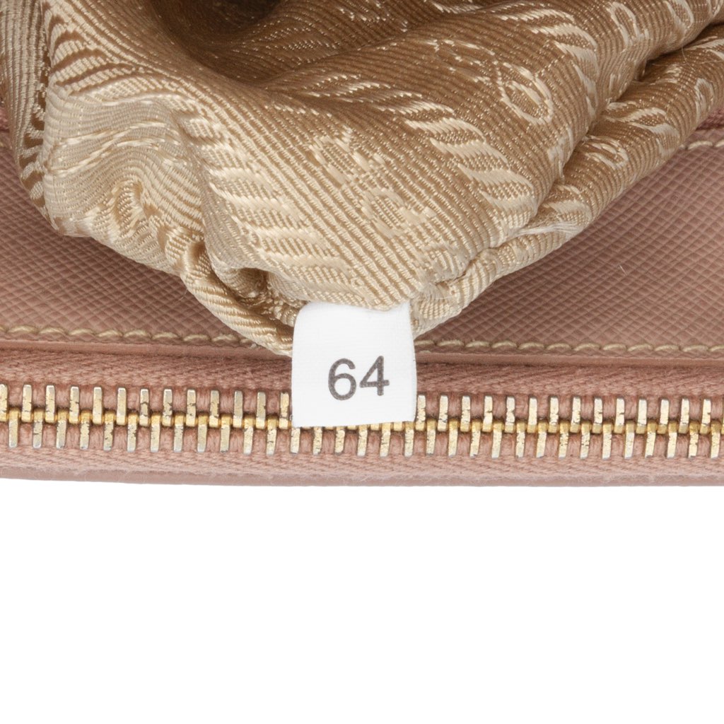 Prada Large Saffiano Lux Galleria Double Zip Satchel - Detail 1