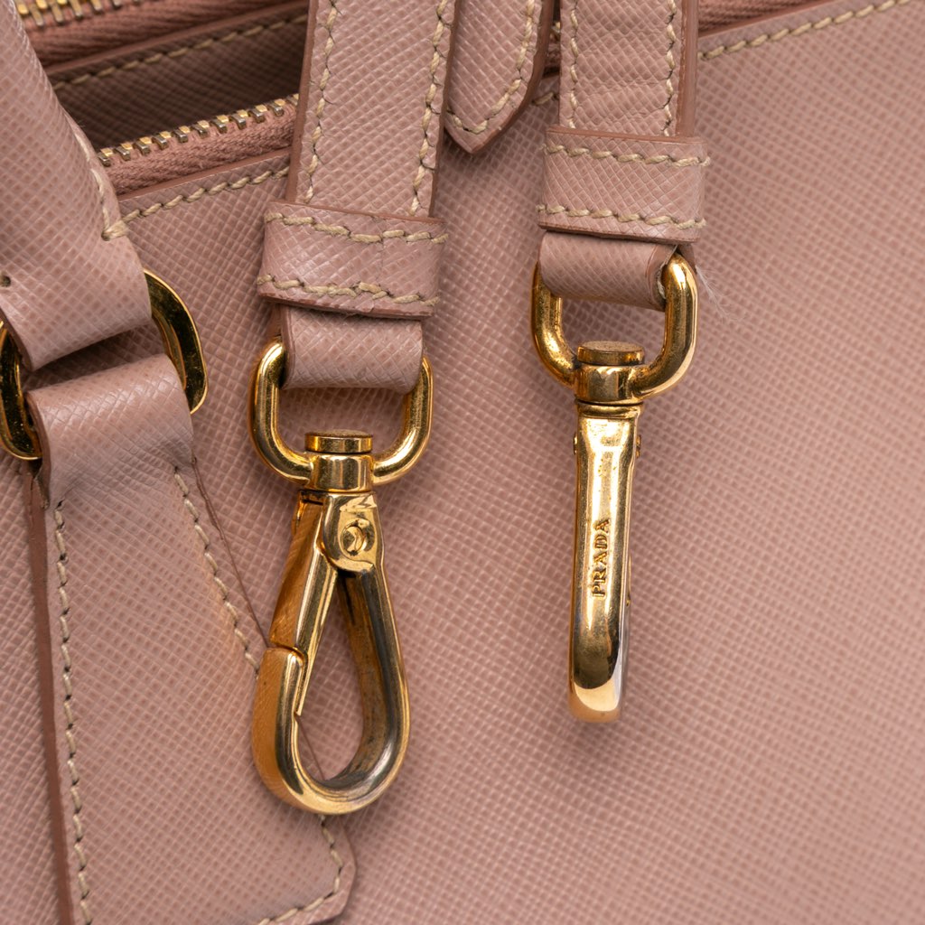Prada Large Saffiano Lux Galleria Double Zip Satchel - Image 10