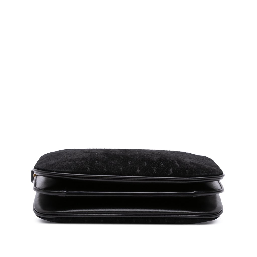 Saint Laurent Suede Allover Monogram Crossbody - 3