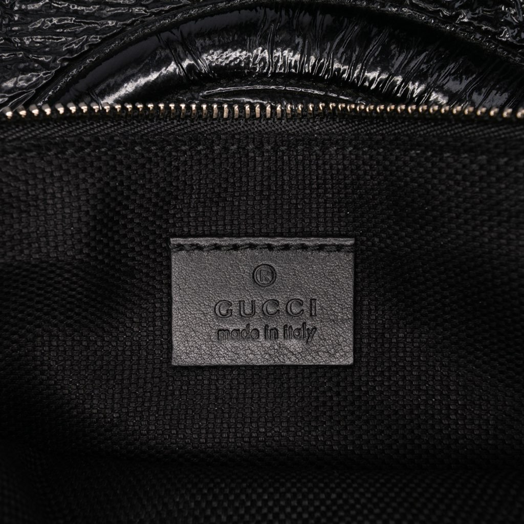 Gucci Medium Patent Shearling Soho Chain Tote - 5
