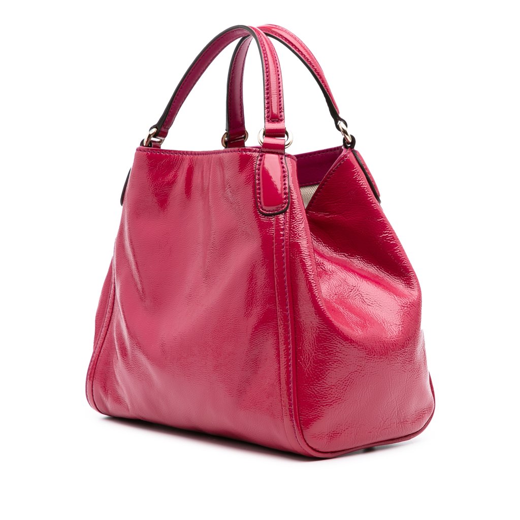 Gucci Small Patent Soho Satchel - Back view