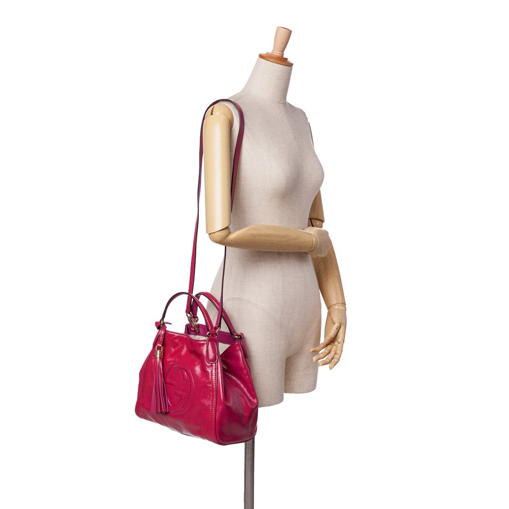 Gucci Small Patent Soho Satchel - Image 11