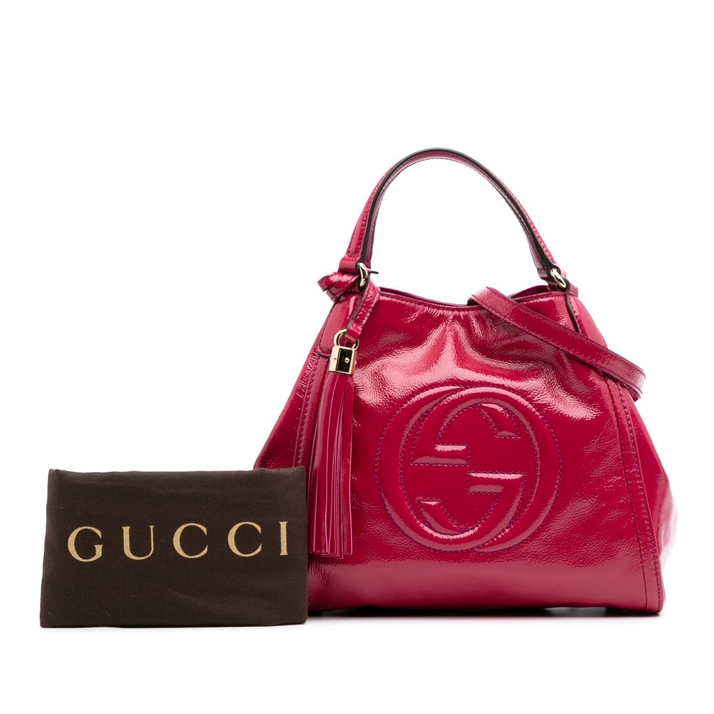 Gucci Small Patent Soho Satchel - Image 12