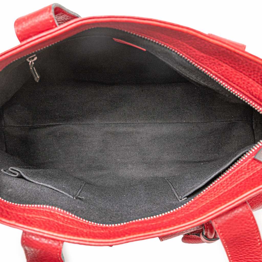 Burberry House Check Trimmed Grainy Calfskin Horn Toggle Tote - 4