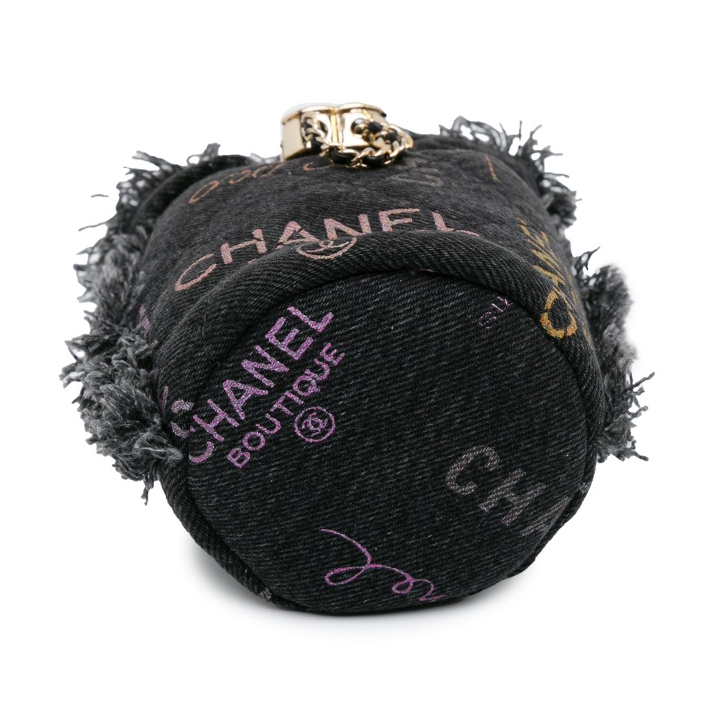 Chanel Mini Denim Mood Bucket with Chain - 4