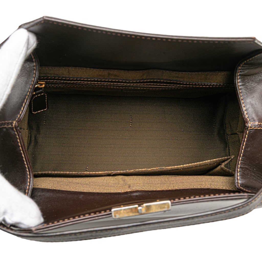 Fendi Zucca Canvas Push Lock Box Handbag - 4