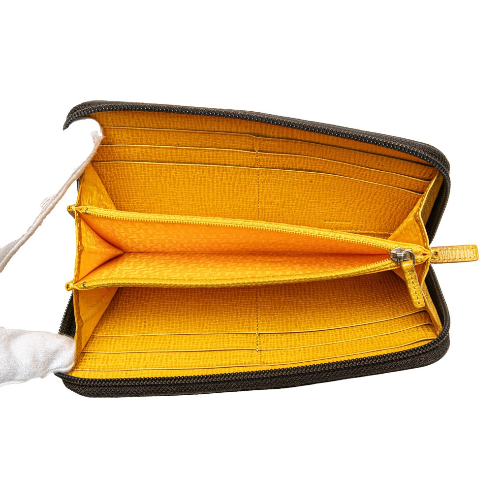 Fendi Zucca Coated Canvas Zip Around Long Wallet - 4