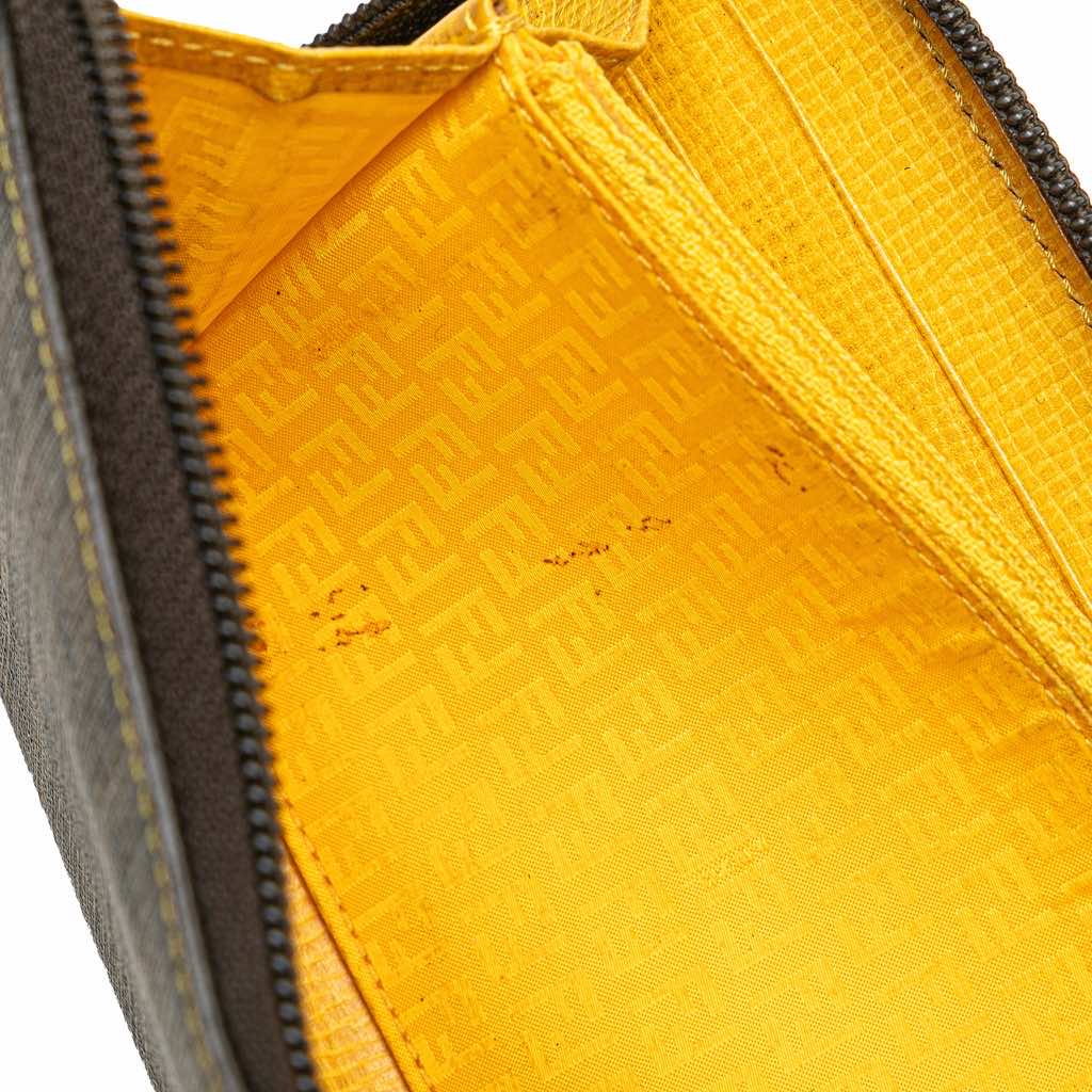 Fendi Zucca Coated Canvas Zip Around Long Wallet - Detail 1
