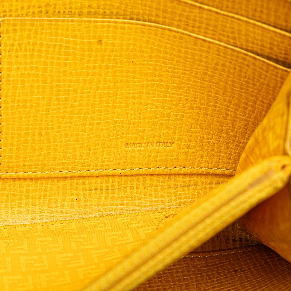 Fendi Zucca Coated Canvas Zip Around Long Wallet - Image 10