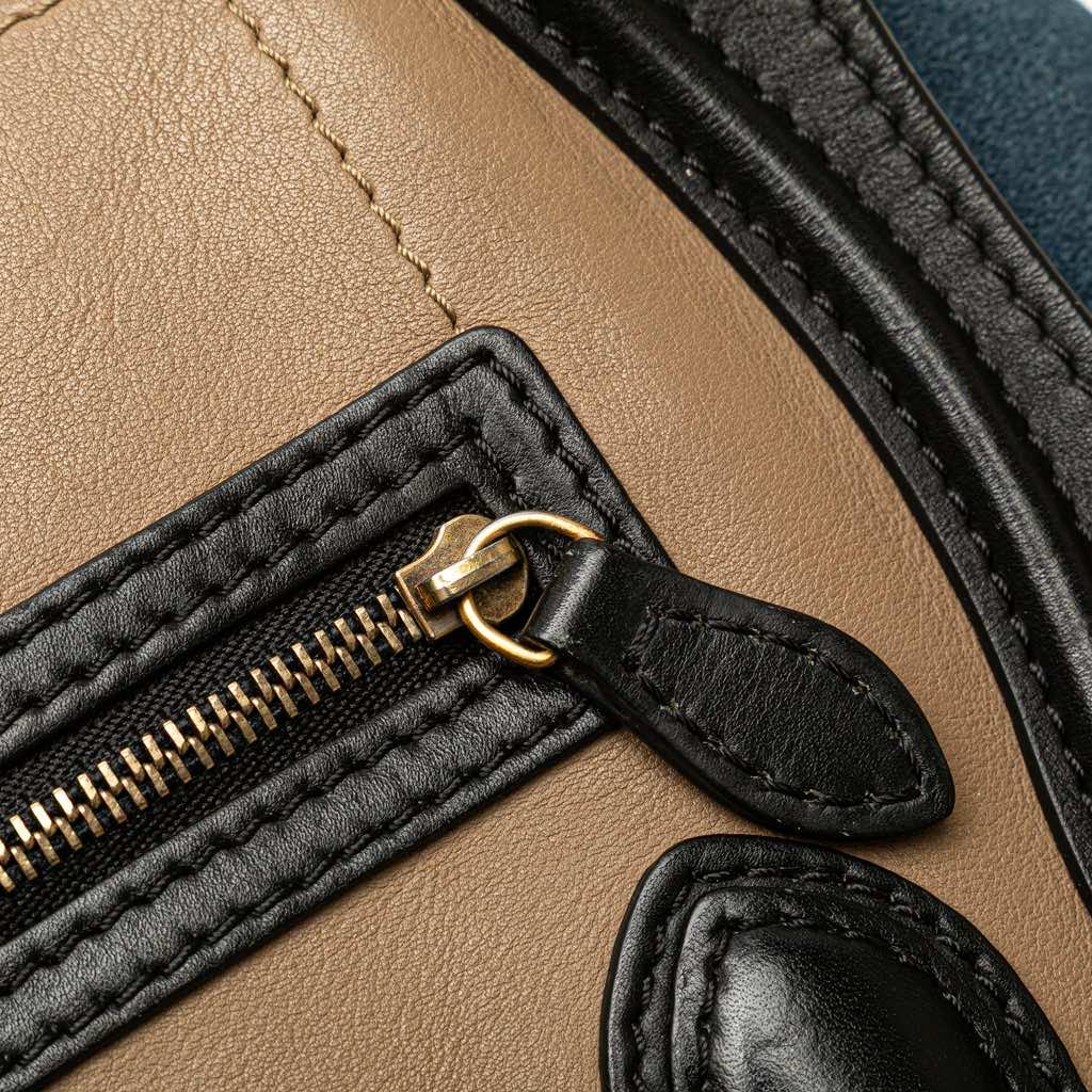 Celine Nano Tricolor Calfskin and Suede Luggage Tote - 5