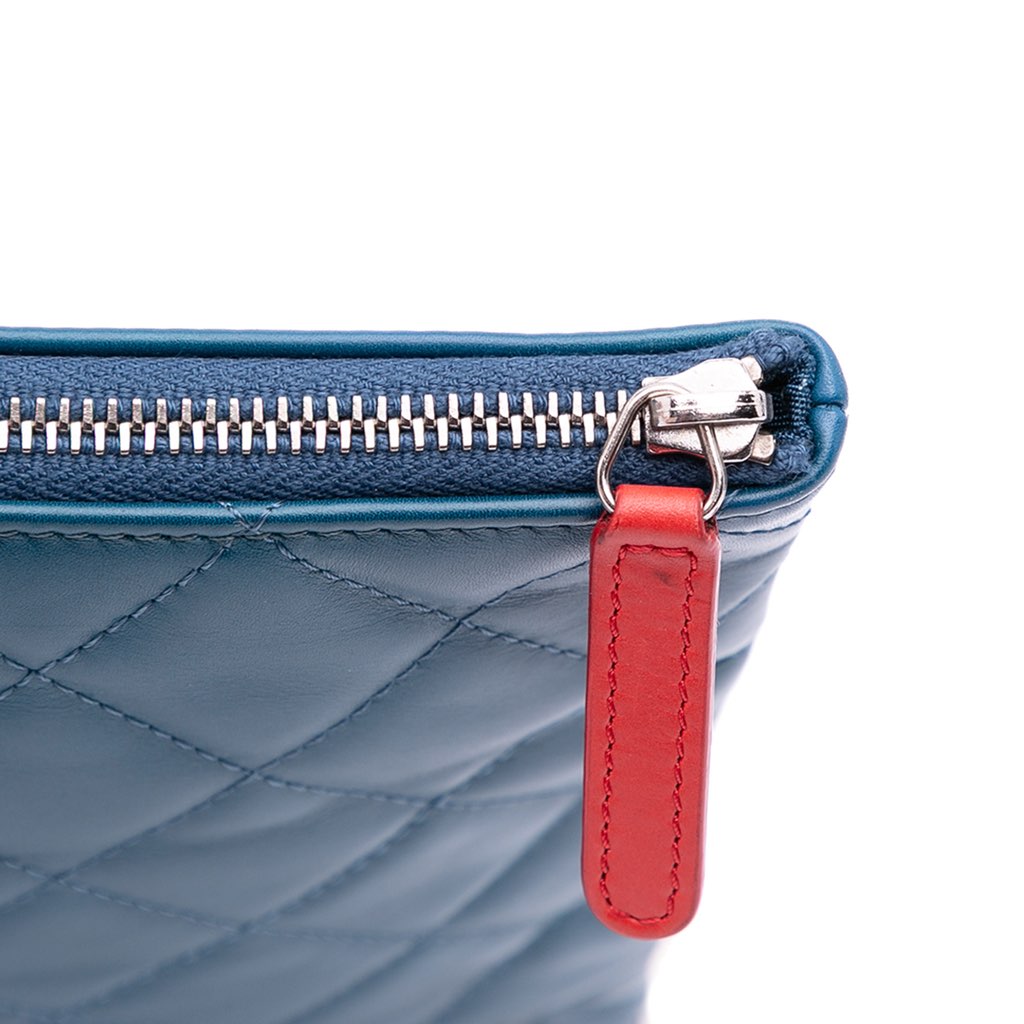 Chanel Quilted Lambskin Multi Zip Case Clutch - Image 13