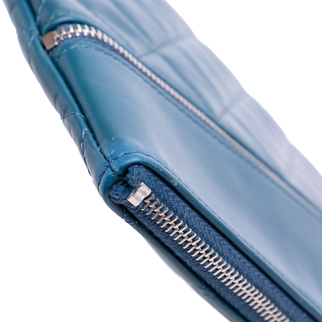 Chanel Quilted Lambskin Multi Zip Case Clutch - Image 14