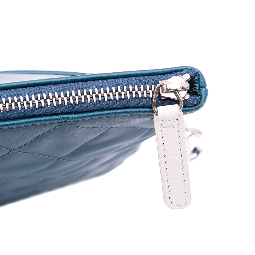 Chanel Quilted Lambskin Multi Zip Case Clutch - Image 10