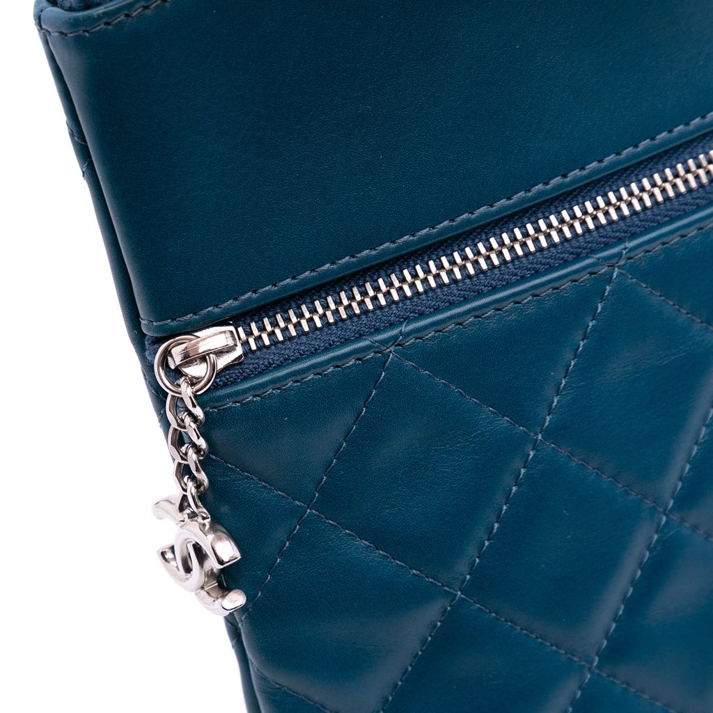 Chanel Quilted Lambskin Multi Zip Case Clutch - Image 11