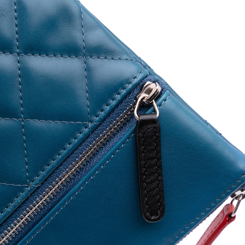 Chanel Quilted Lambskin Multi Zip Case Clutch - Image 12