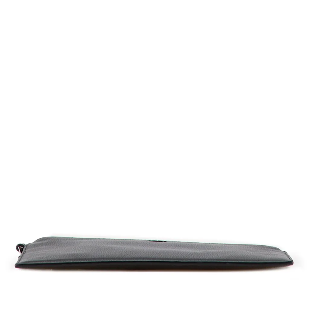Dior Grained Calfskin CD Icon Signature A5 Pouch Black Leather Good - Inside View