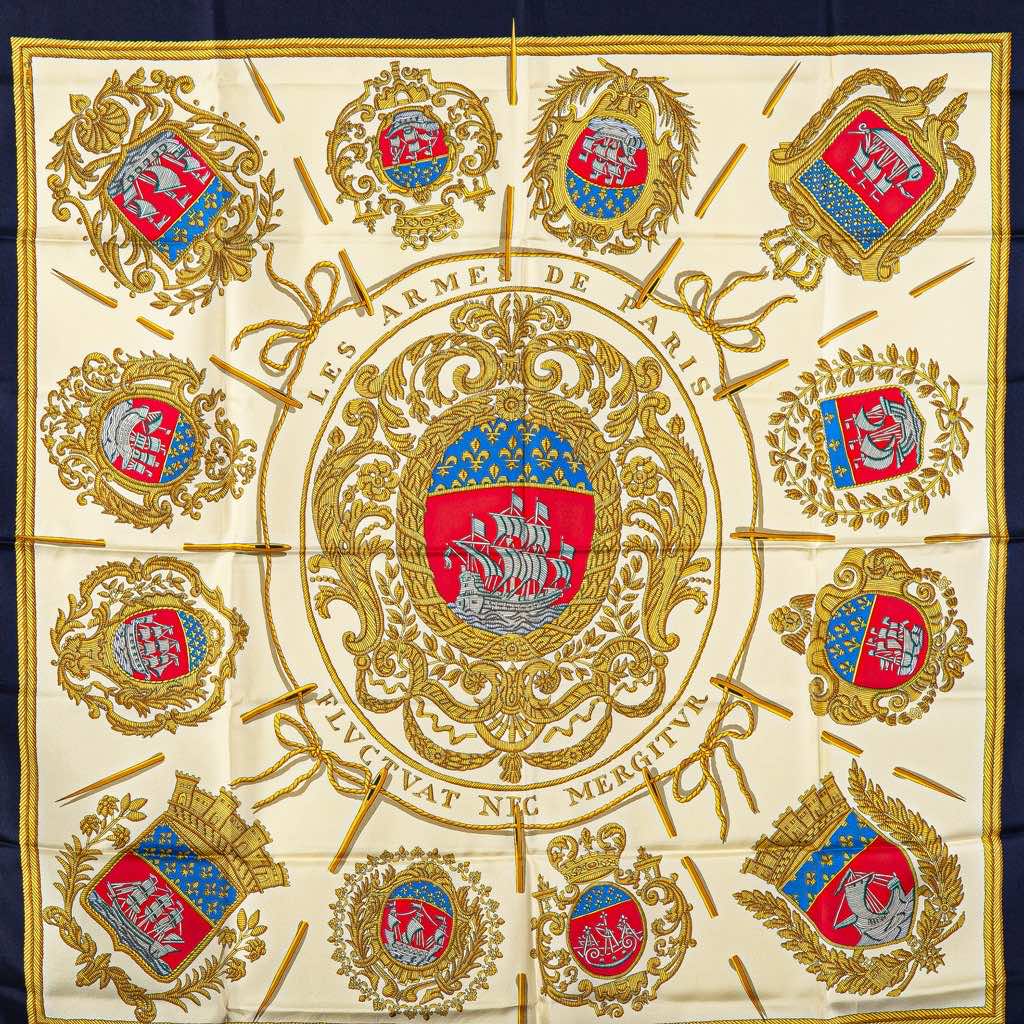 Hermès Les Armes de Paris Silk Scarf - Back view