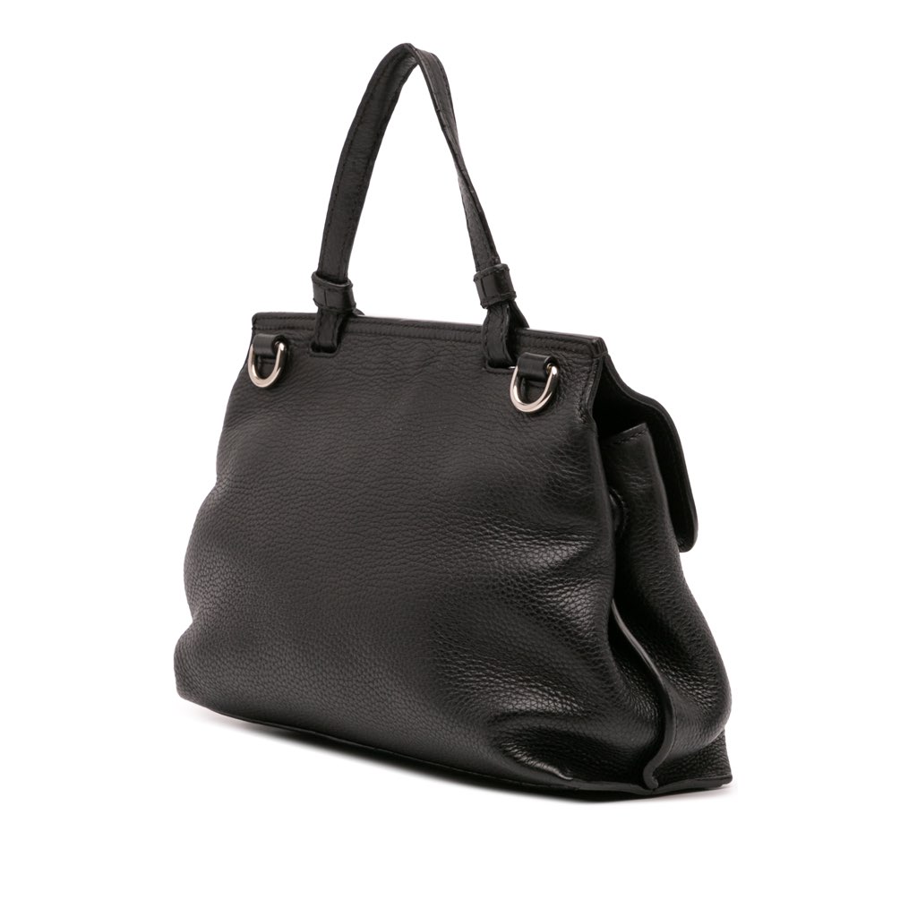 Gucci Small Leather Bamboo Daily Satchel - Back view