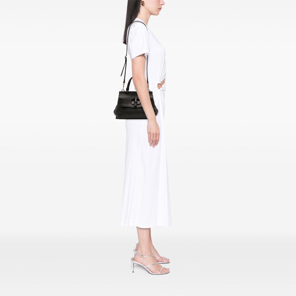 Gucci Small Leather Bamboo Daily Satchel - Image 15