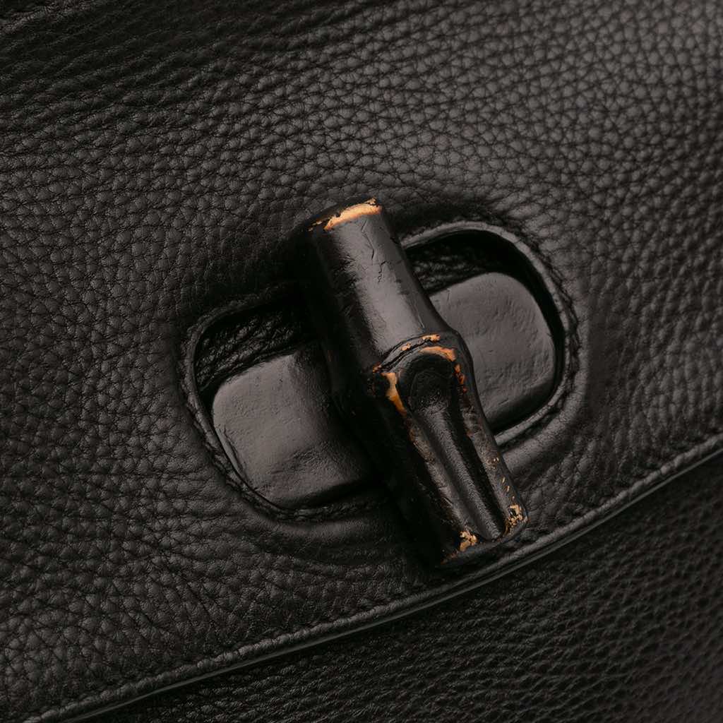 Gucci Small Leather Bamboo Daily Satchel - Detail 2