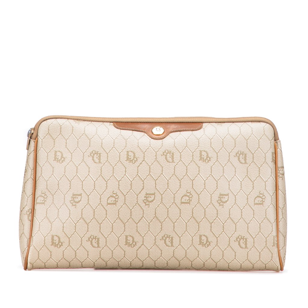 Dior Honeycomb Coated Canvas Clutch
