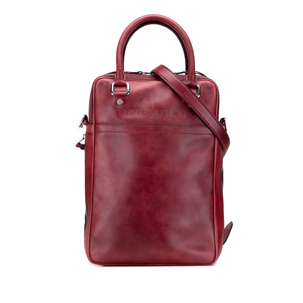 Louis Vuitton Cuir Bequia Porte Document Vertical Bag