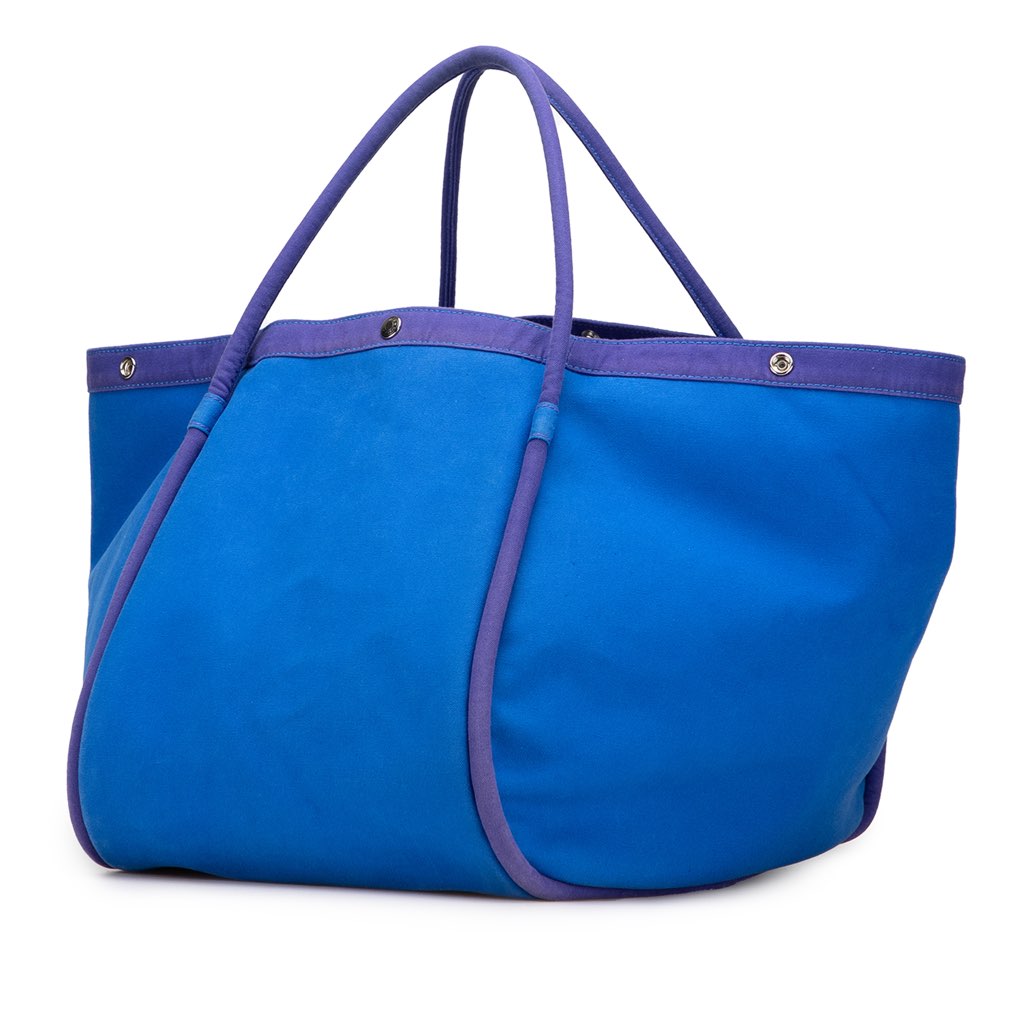 Hermès Toile Lindy Beach Bag - Back view