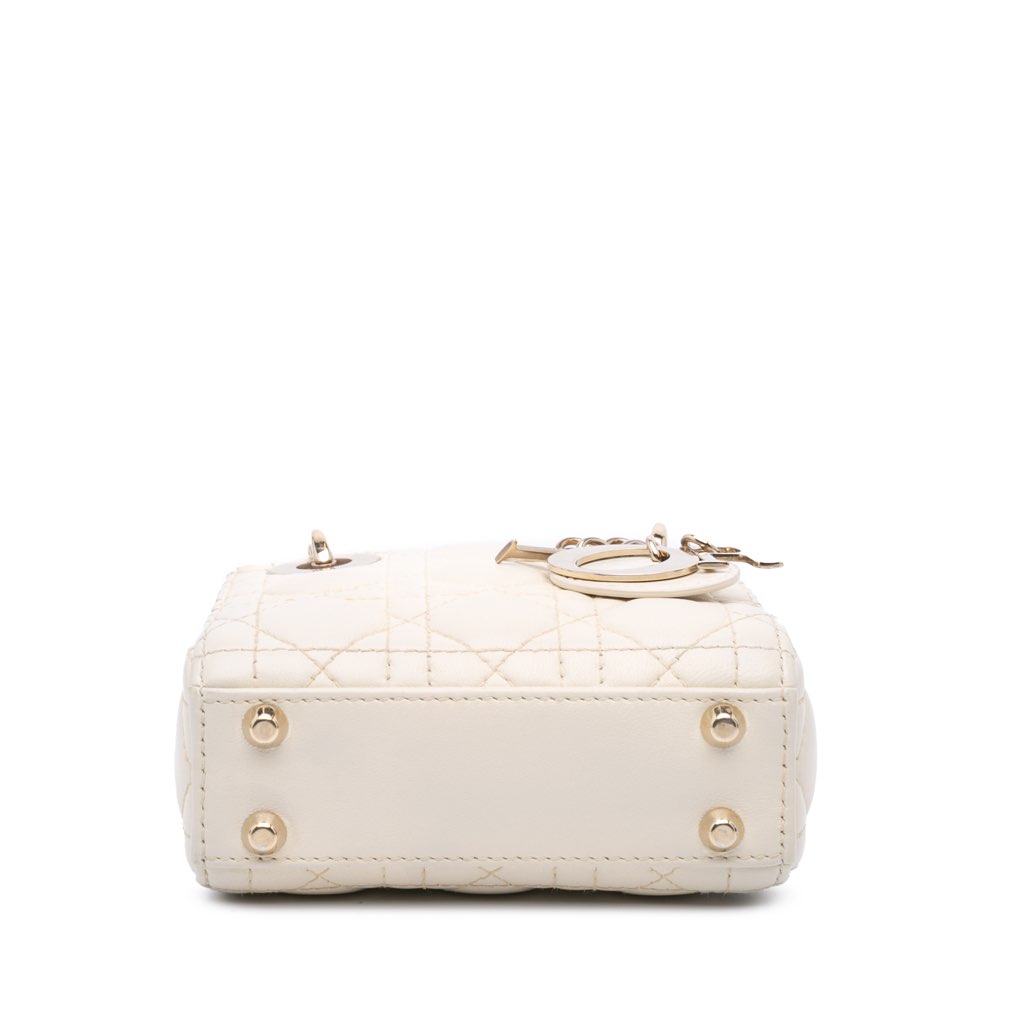 Dior Micro Lambskin Cannage Lady Dior - Image 6