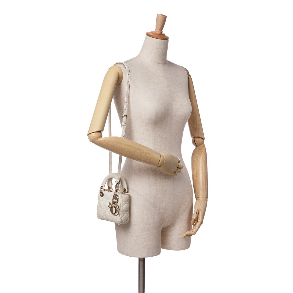 Dior Micro Lambskin Cannage Lady Dior - Image 12