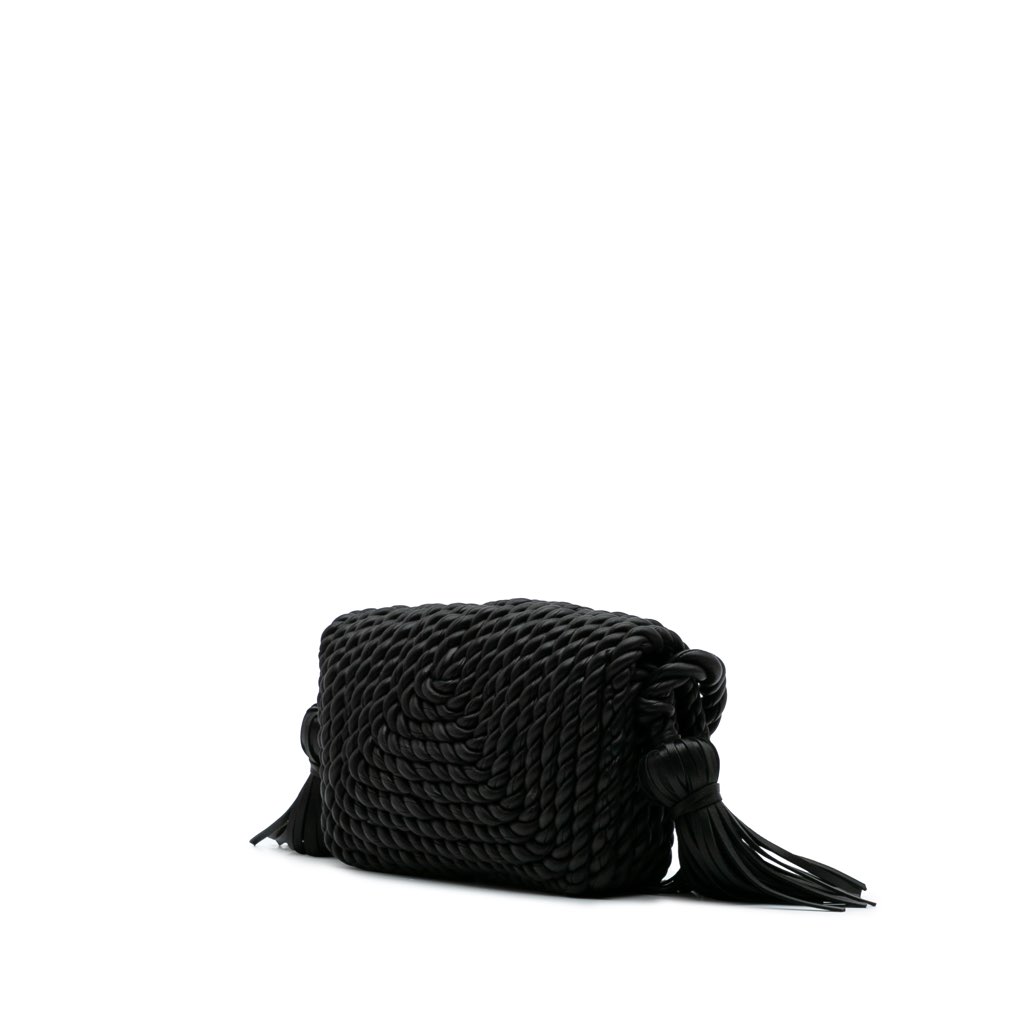 Bottega Veneta Lambskin Torchon Classic Tasseled Twisted Crossbody - Back view