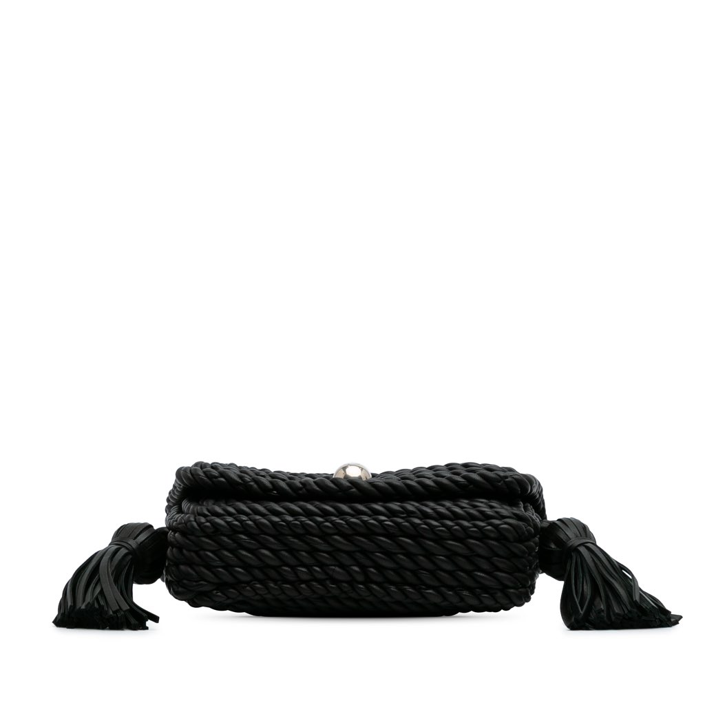 Bottega Veneta Lambskin Torchon Classic Tasseled Twisted Crossbody - Image 6