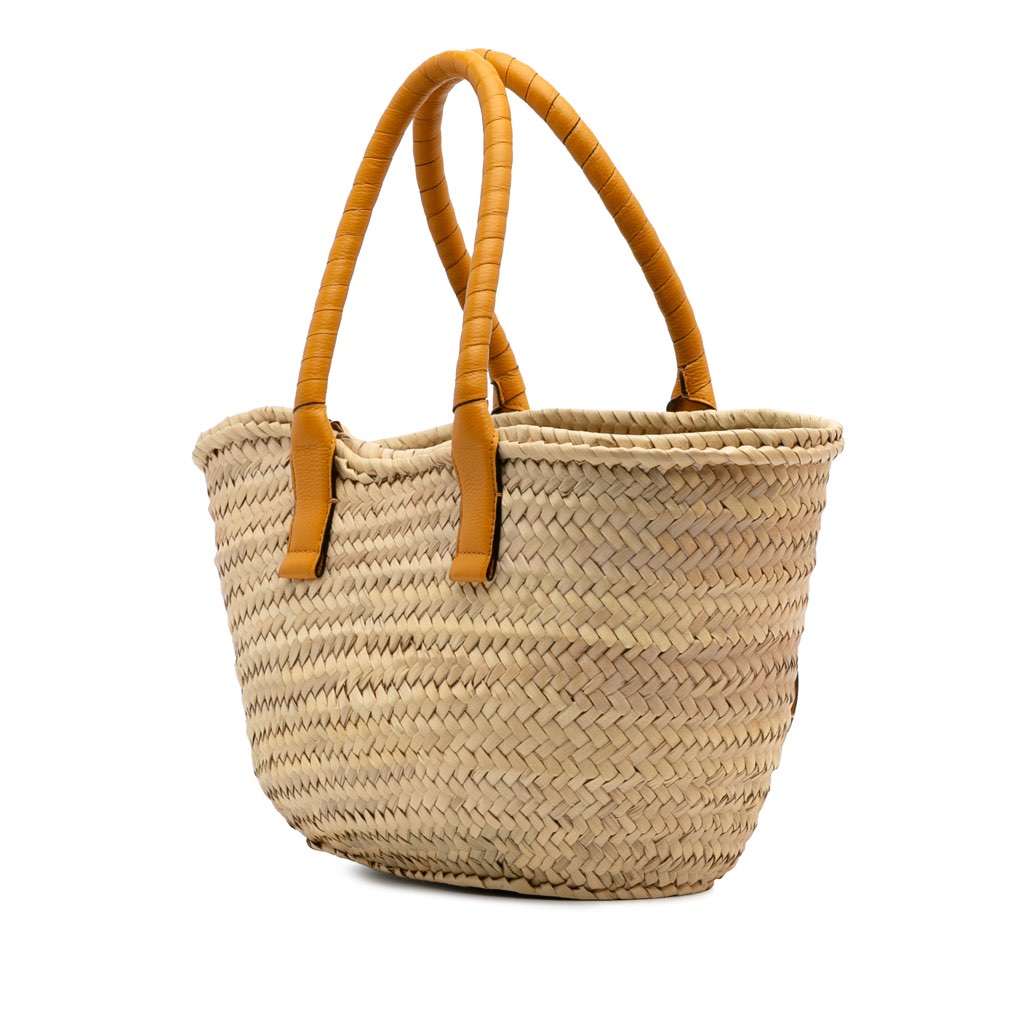 Chloé Medium Raffia Marcie Basket Tote - Back view