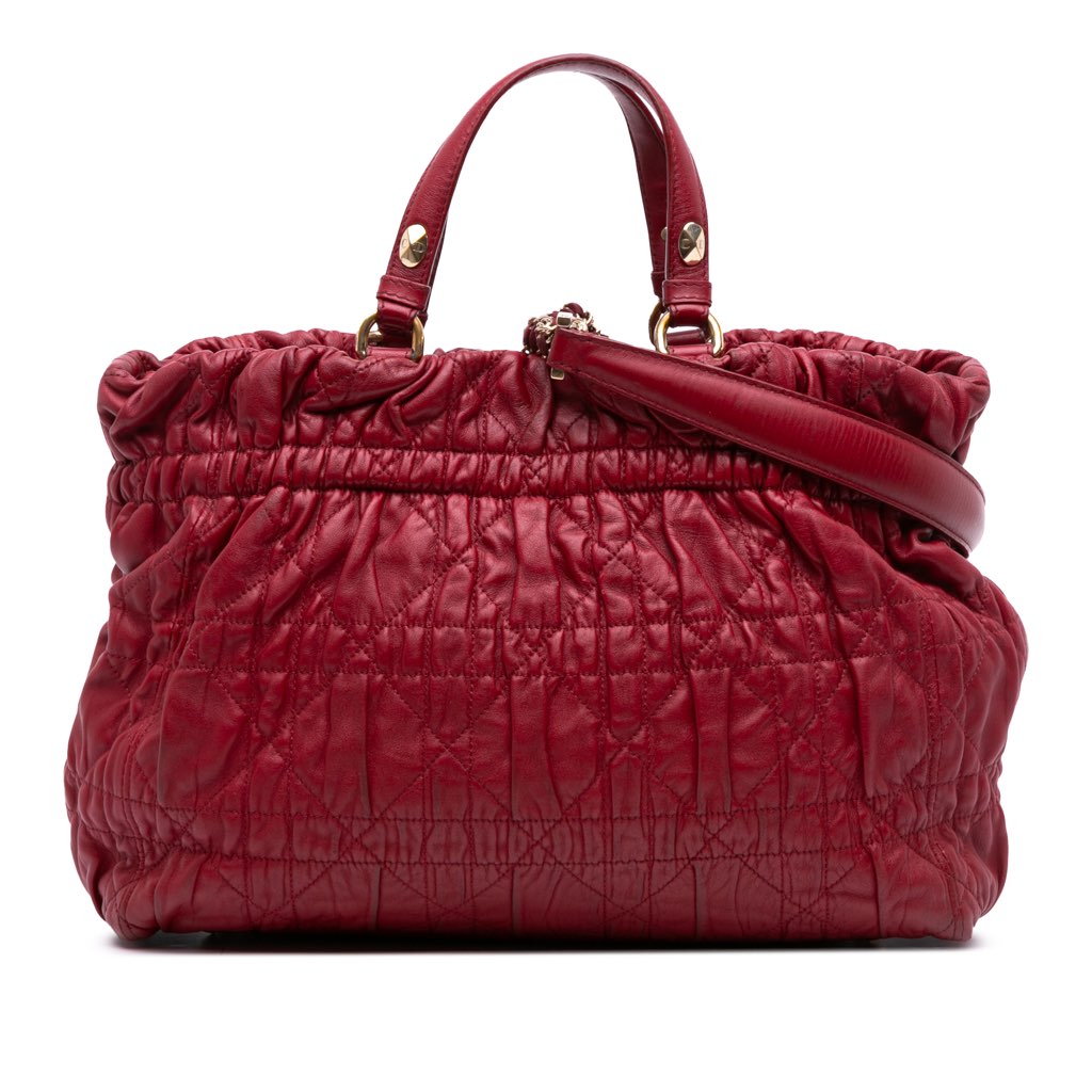 Dior Lambskin Gaufre Cannage Delices Tote