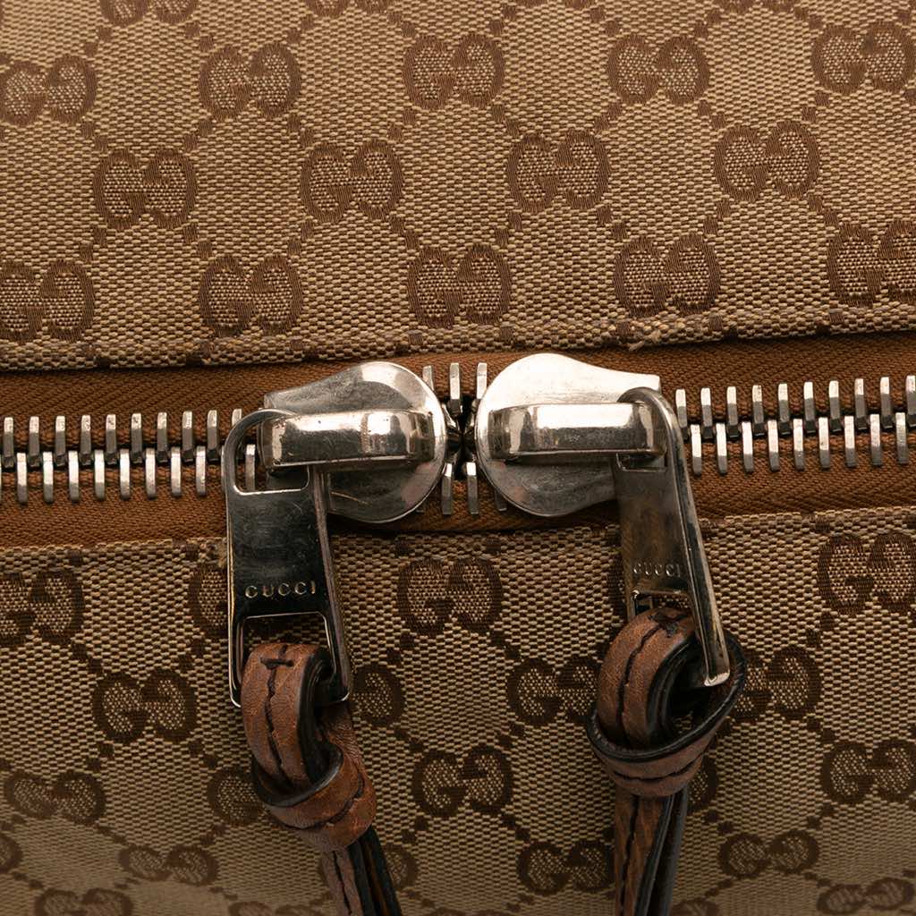 Gucci Large GG Canvas Bamboo Bar Tote - 4