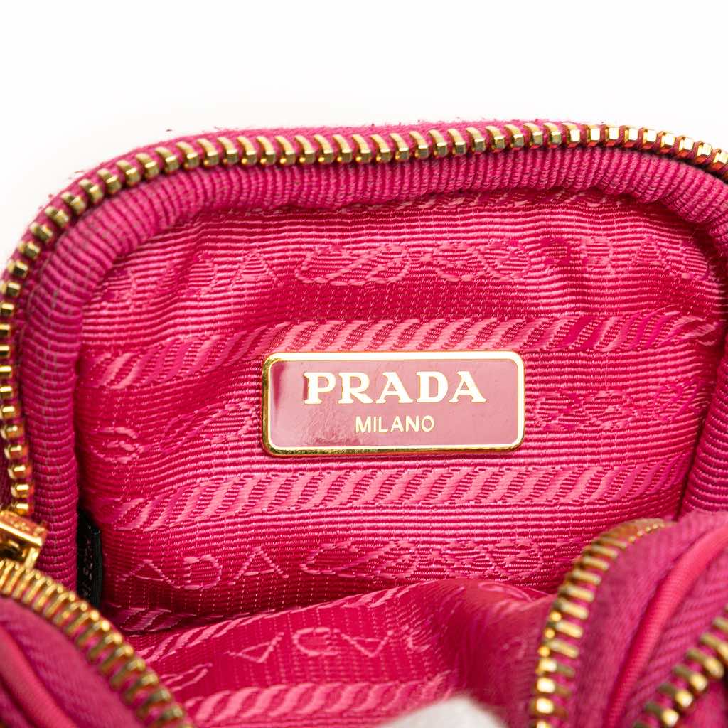 Prada Tessuto Double Zip Phone Case - Side view