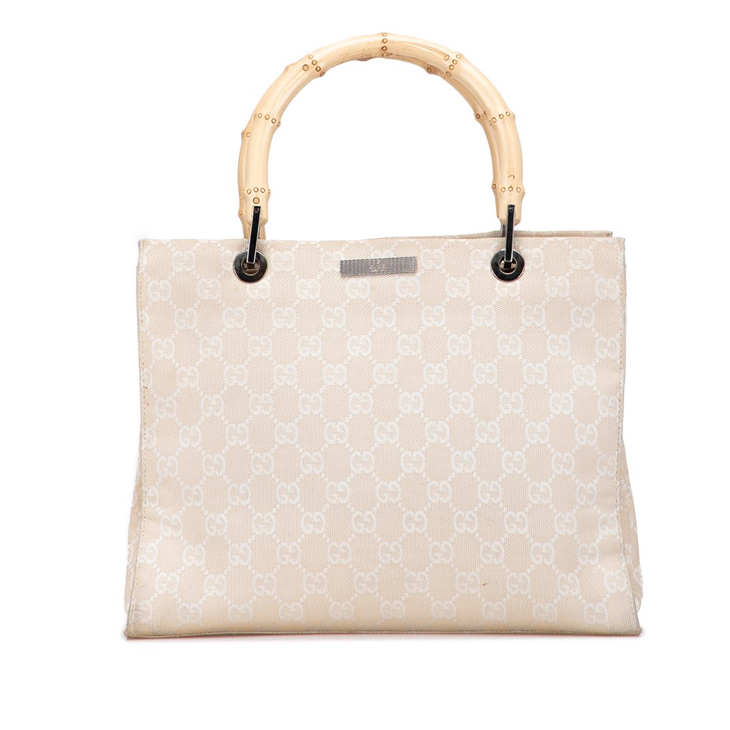 Gucci GG Canvas Bamboo Satchel