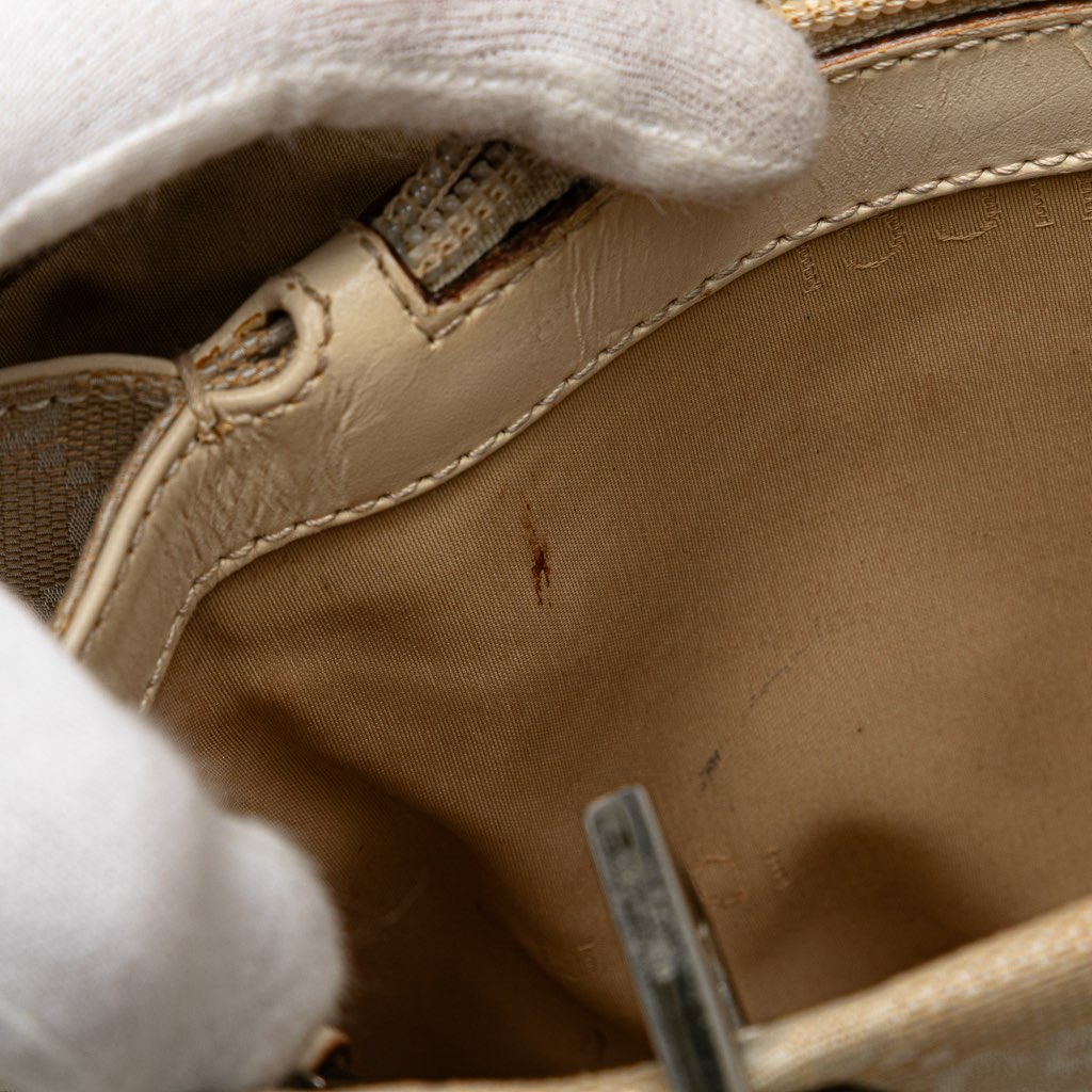 Gucci GG Canvas Bamboo Satchel - Side view